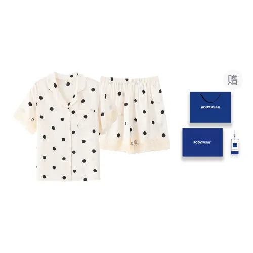 Floating Light Islands Pajama Set Women's Gift Box Set Ecru