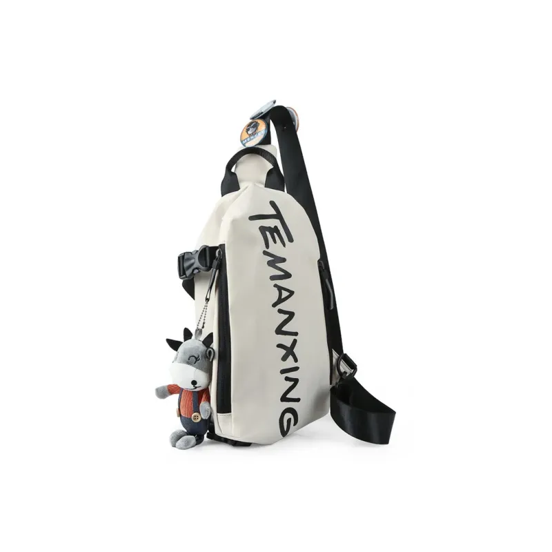 GEERDUN Oxford Sling Bag Regular Unisex Black/White-5