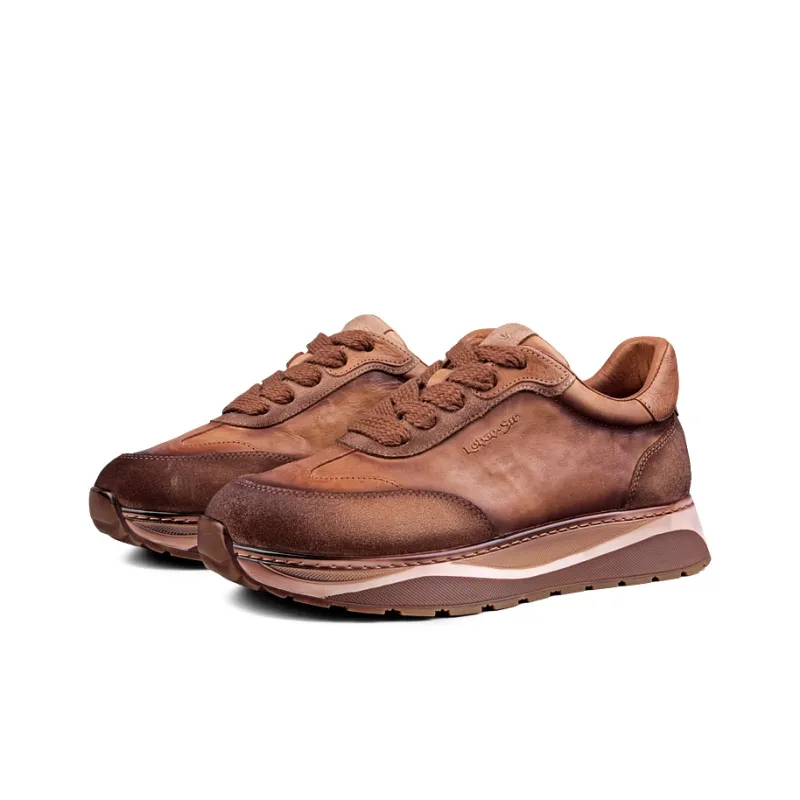 LOHAN·SIR Cushioning Breathable Lightweight Height Increasing Low Top Casual Shoes Men's-1