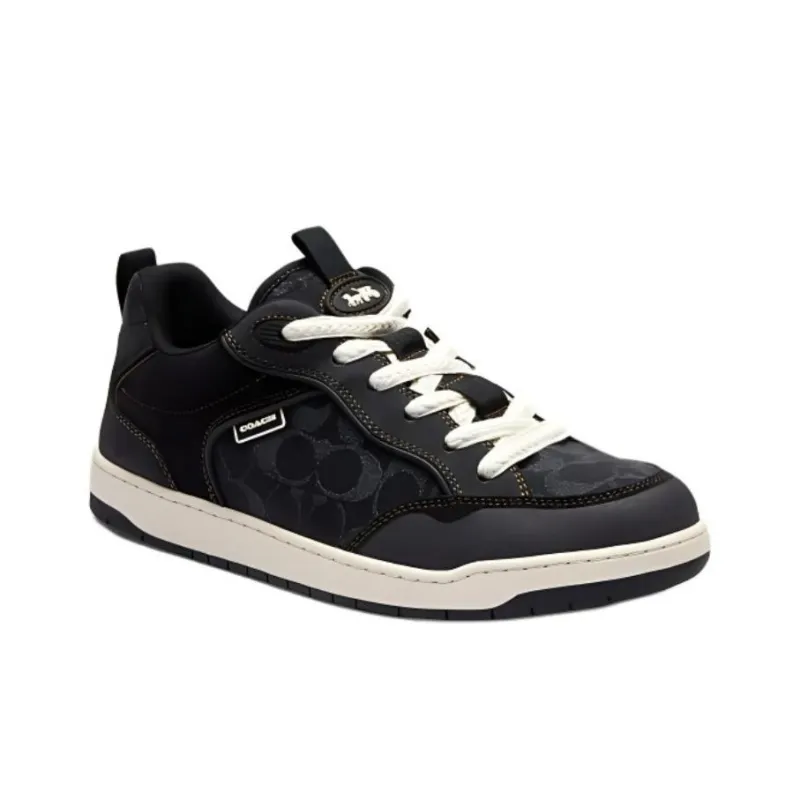 COACH Low Top Skateboard Shoes Men's Black-2
