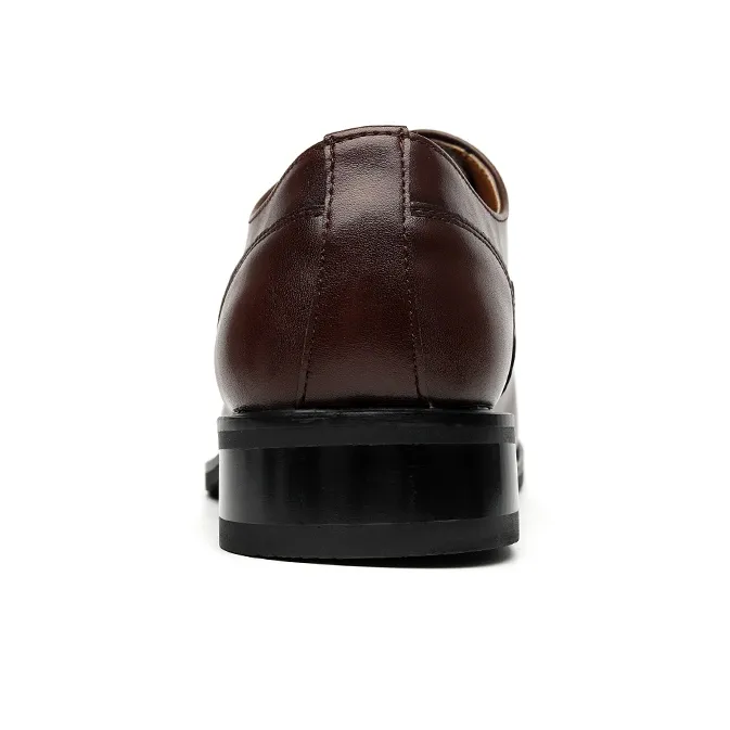 XIAOTOULANG Dress Shoes Men Low Top Black/Brown-7