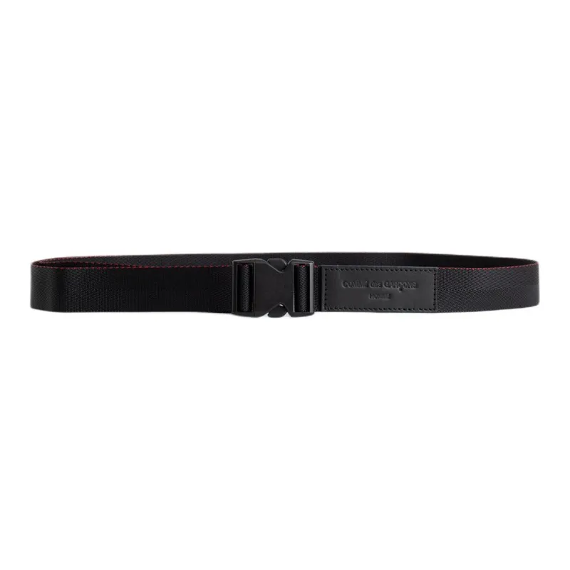 CDG Embossed Logo Patch Belt Men's Black Width: 3CM-0