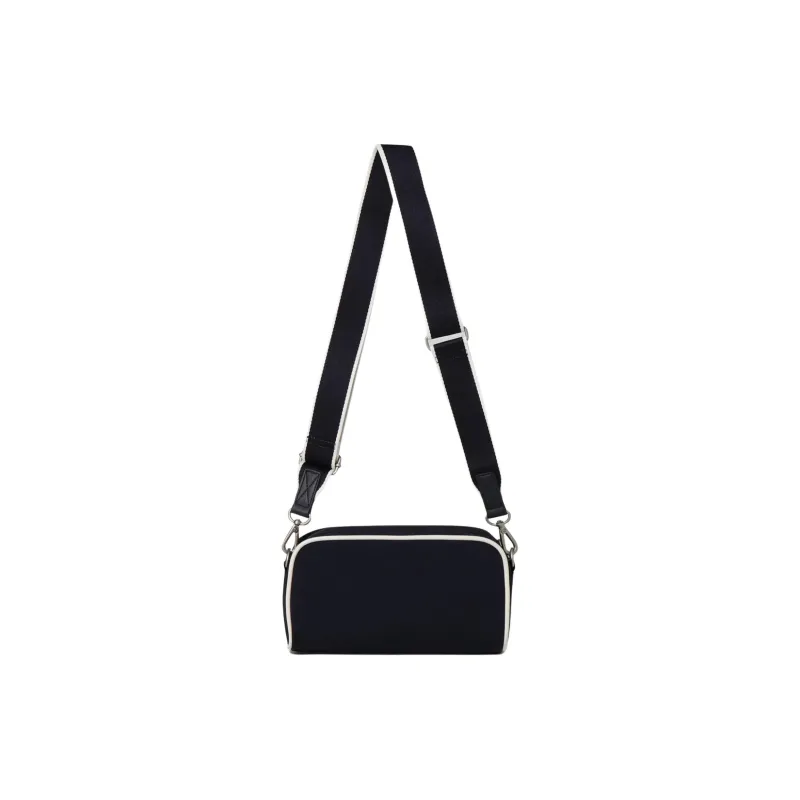 FILA Nylon Small Square Bag Shoulder Bag, Crossbody Bag Mini Unisex Black & White-1