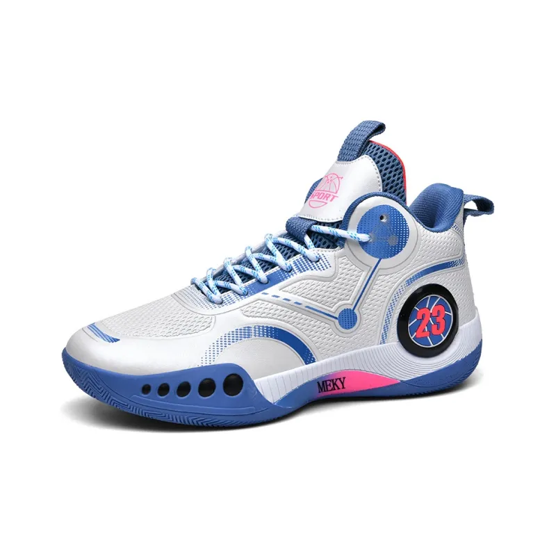 MEKY Cushioned Slip-Resistant Abrasion-Resistant Breathable Mid-Top Basketball Shoes Unisex-1