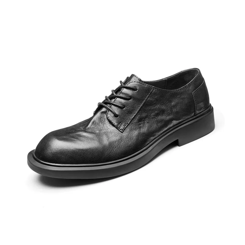 Brounvanm Dress Shoes Men Low Top Black-1