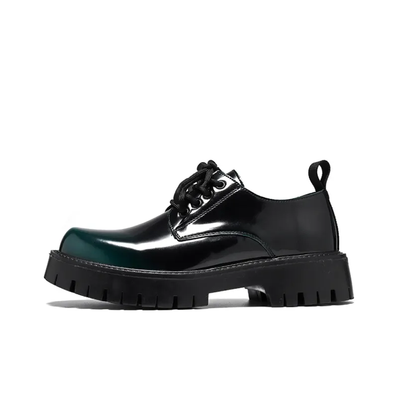 Beidouniao Men's Casual Shoes Men Low Top Green/Black-7