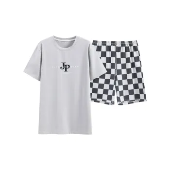 Song Qianya Pajama Set Men's Silver Gray