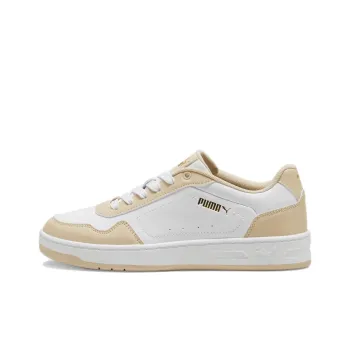 PUMA Court Classy Slip-Resistant Low-Top Skateboard Shoes Women's White Yellow