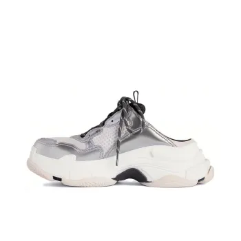 Balenciaga Triple S Mules 'Silver' Women's