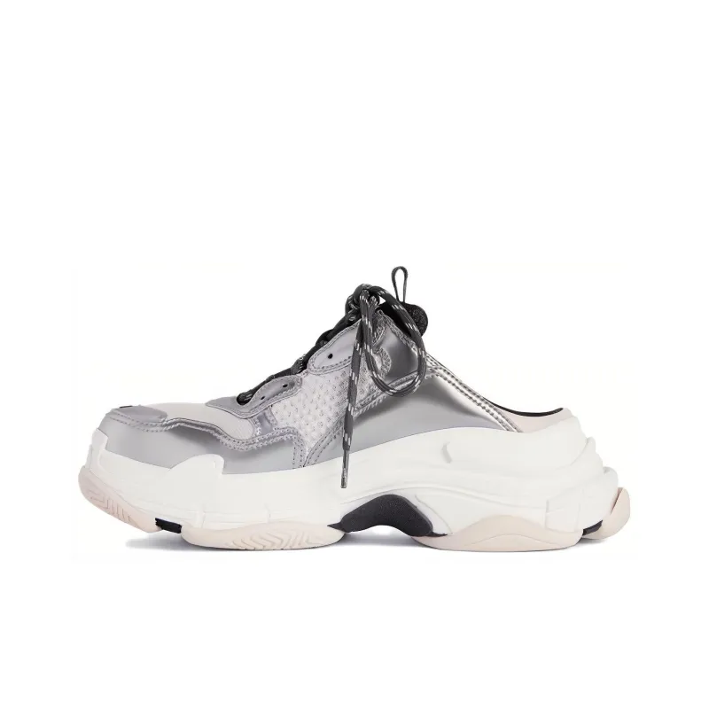 Balenciaga Triple S Mules 'Silver' Women's - Cheap Rcj