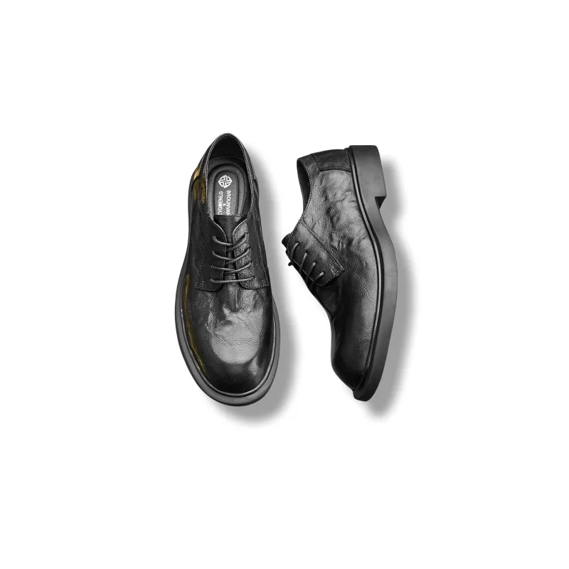 Brounvanm Dress Shoes Men Low Top Black-3