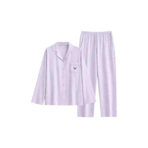 Follow The United States Pajama Set Women's Light Purple