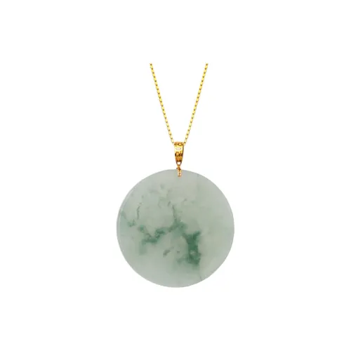 Clear snow Jadeite Necklaces Unisex