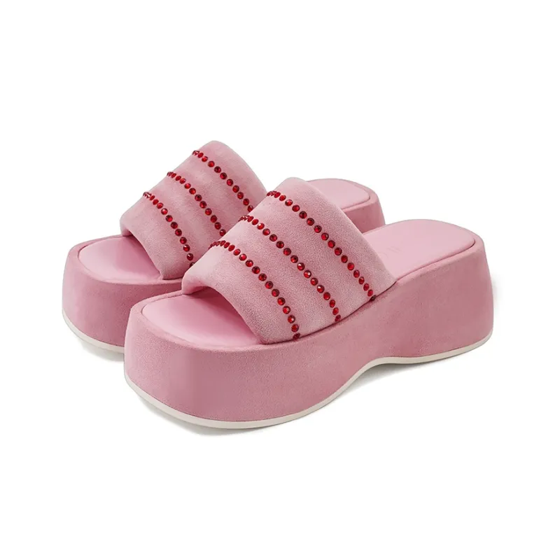 CICIFOR Spanish Dance Music Platform Slide Slippers 6m Women's Pink-1