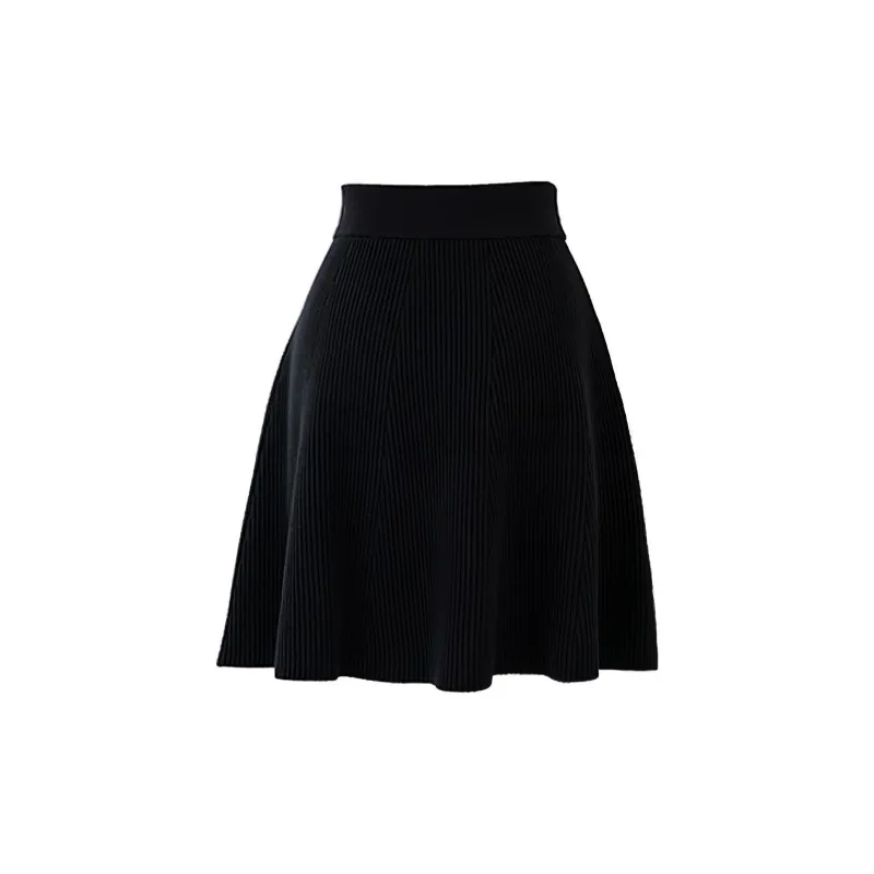 SOON FLOWER Casual Short Skirts Women's Black-4