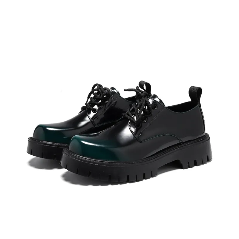 Beidouniao Men's Casual Shoes Men Low Top Green/Black-8