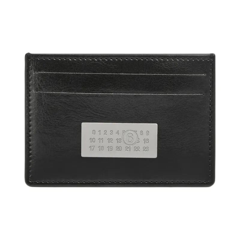 MM6 Maison Margiela Calfskin Card Holder Card Holder Women's Black-0