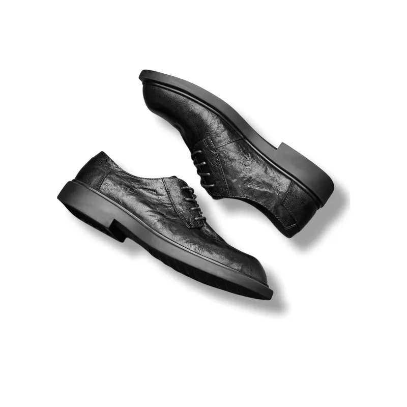 Brounvanm Dress Shoes Men Low Top Black-2