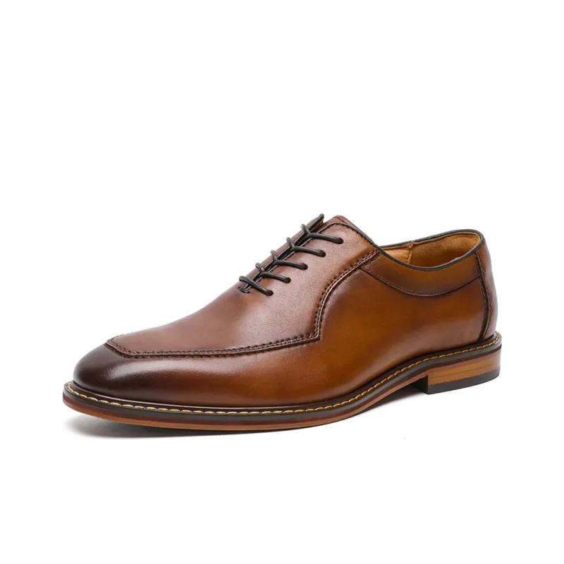 SHUPATE Dress Shoes Men Low Top Black/Brown-7