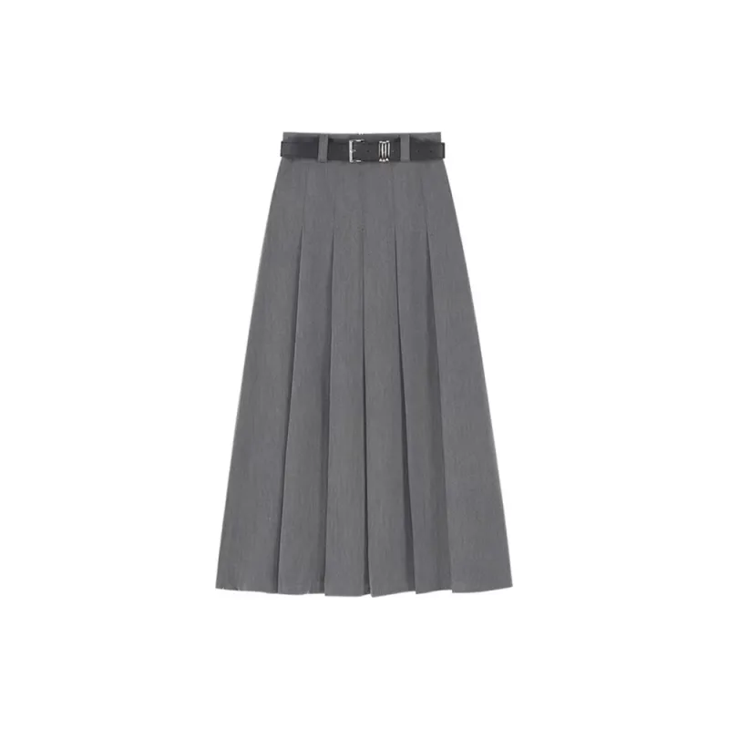 PLAY BUSH Casual Long Skirt Women's White-7