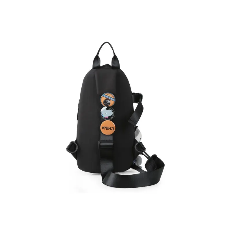 GEERDUN Oxford Sling Bag Regular Unisex Black/White-1