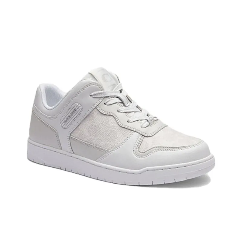 COACH Low Top Skateboard Shoes Women's White-2