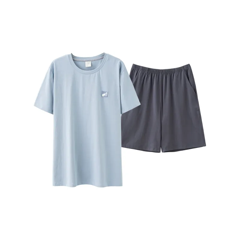 White Ran Men Pajama Sets-2
