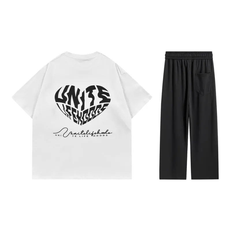 Unite Life HOODS Casual Sportswear Unisex White-1