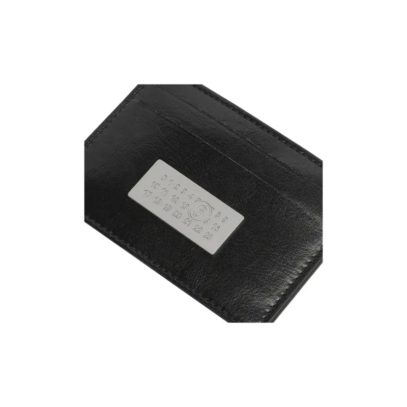 MM6 Maison Margiela Calfskin Card Holder Card Holder Women's Black-4