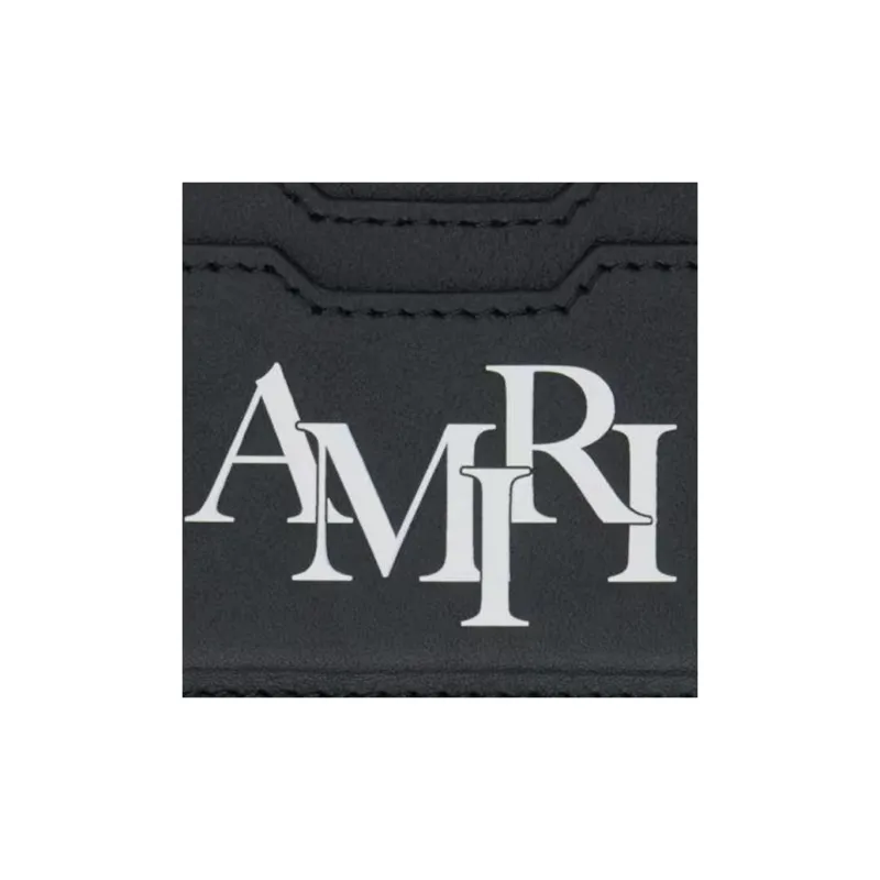 AMIRI Leather Card Holder Men's Black-2