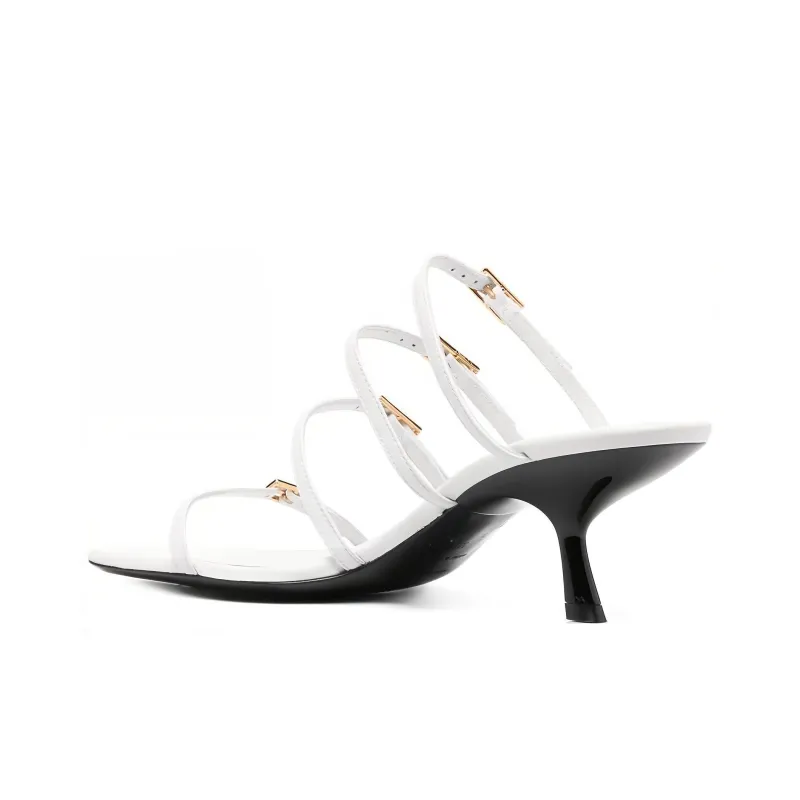 SERGIO ROSSI Rubber Sole Slide Slippers Women's White-3