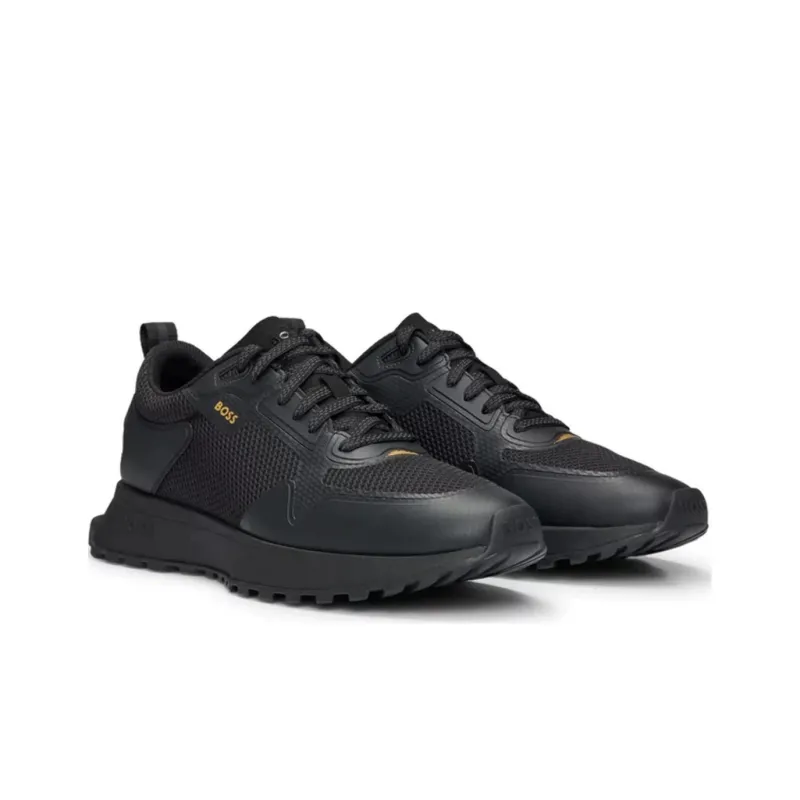BOSS Mesh-embellished Low-top Sneakers-2