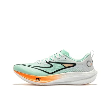 Erke Dust 3.0 Cushioning Anti Slip And Wear Resistant Low Top Running Shoes Men's Elk White Cyan Willow Green