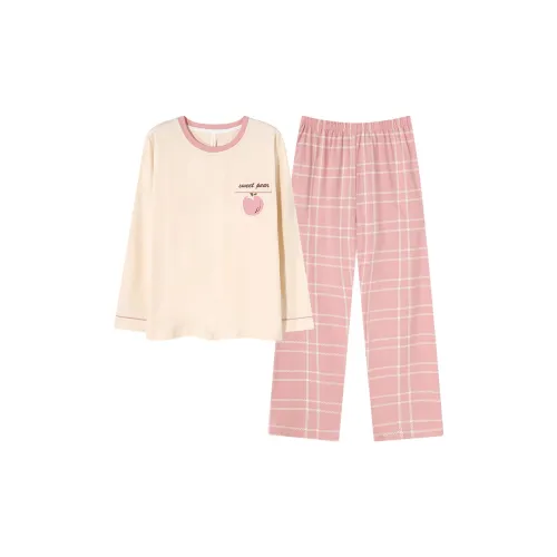 Nodos Shield Pajama Set Women's White Pink