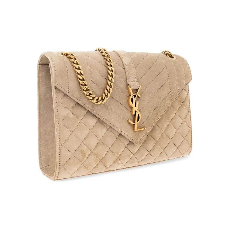 SAINT LAURENT CASSANDRA Calfskin Crossbody Bag Shoulder Bag Women's Matte Gold-1