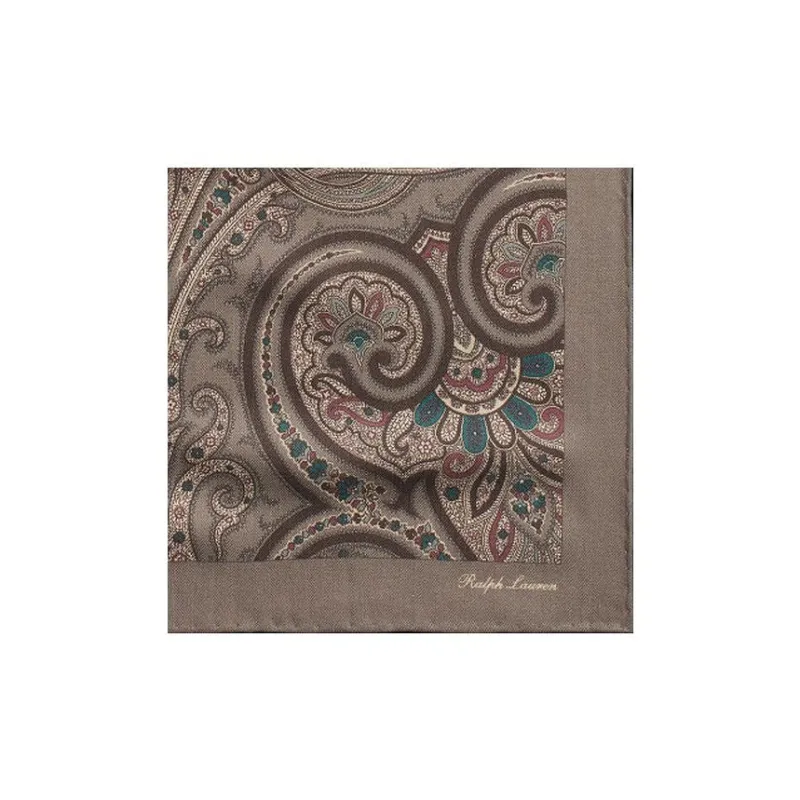 Ralph Lauren Purple Label Silk Scarves Unisex Brown-2
