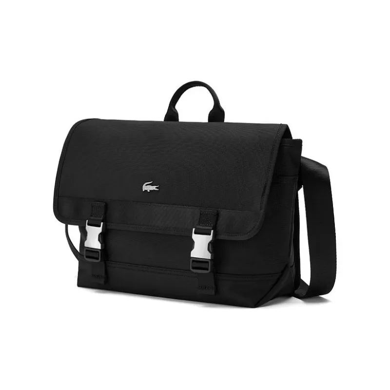 LACOSTE Fabric Shoulder Bag Crossbody Bag Handbag Regular Men's Black-1