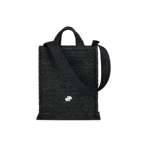 Patou Vertical JP Raffia Tote Bag