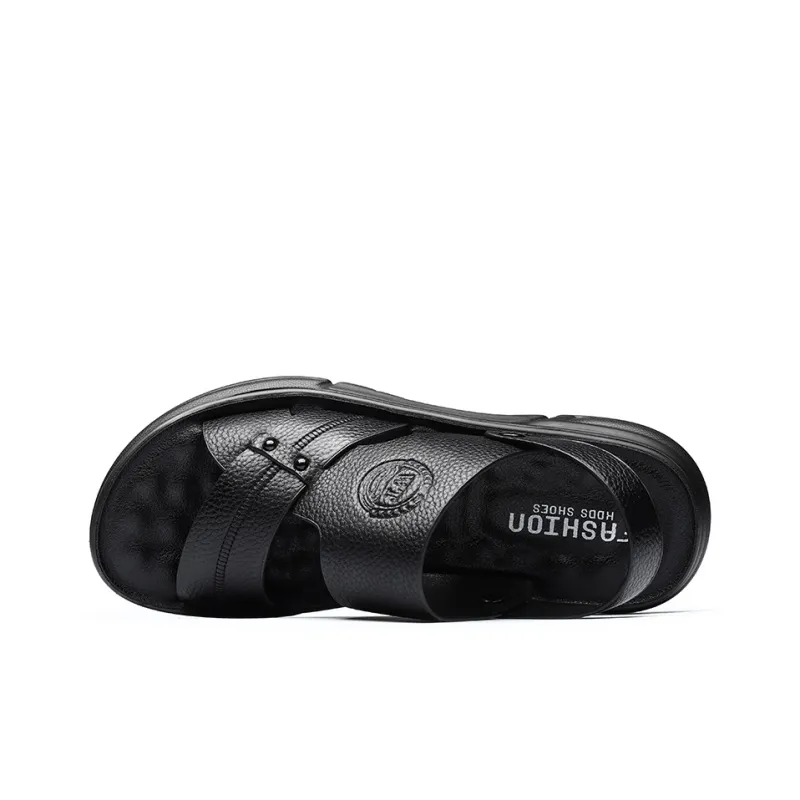 ZUWUDONG Beach Sandals Men Black, Umber-3