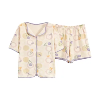 The Story Of The Flower Season Pajama Set Women's Ecru
