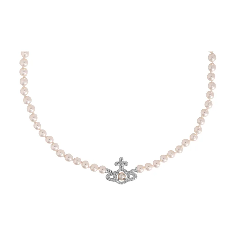 Vivienne Westwood Mini Bas Relief Pearl Necklace-2