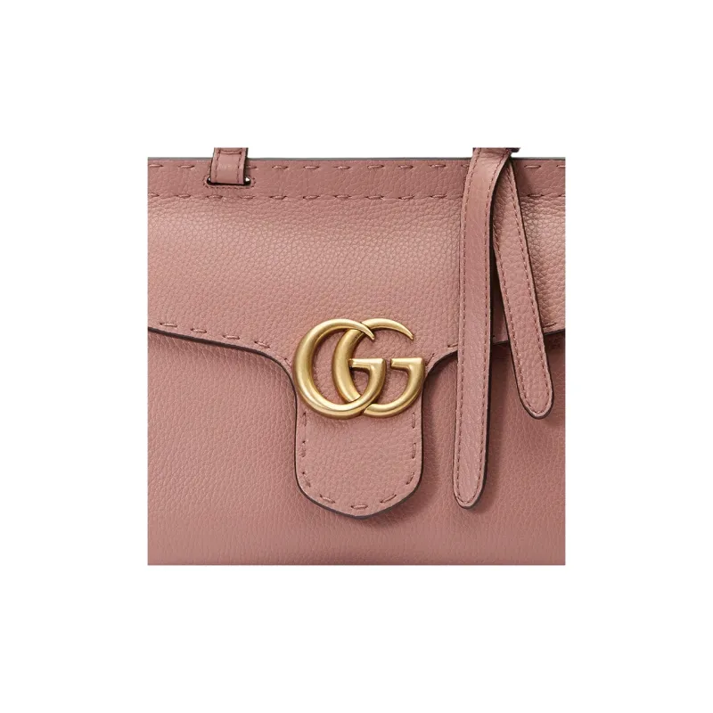 GUCCI GG Marmont Leather Shoulder Bag Crossbody Bag Handbag Mini Women's Rose Pink-6