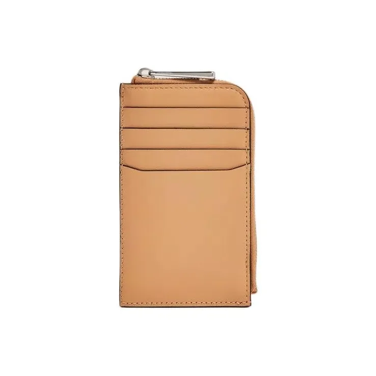 Moncler Leather Card Holder Wallet Men's Light Brown-2