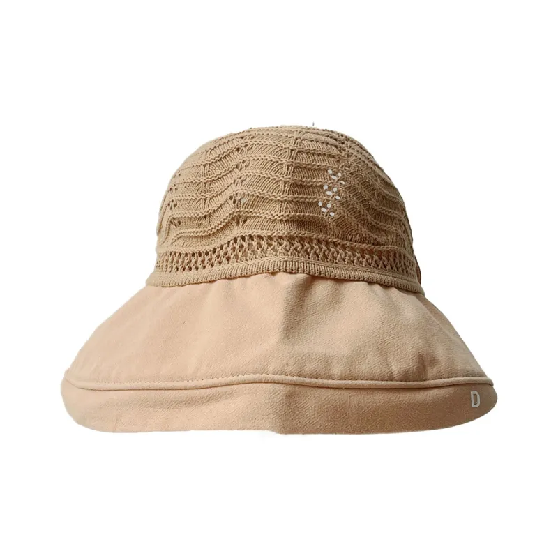 Top Melon Bowknot Beach Visor Sun Hat Sun Protection Hat Women's-0
