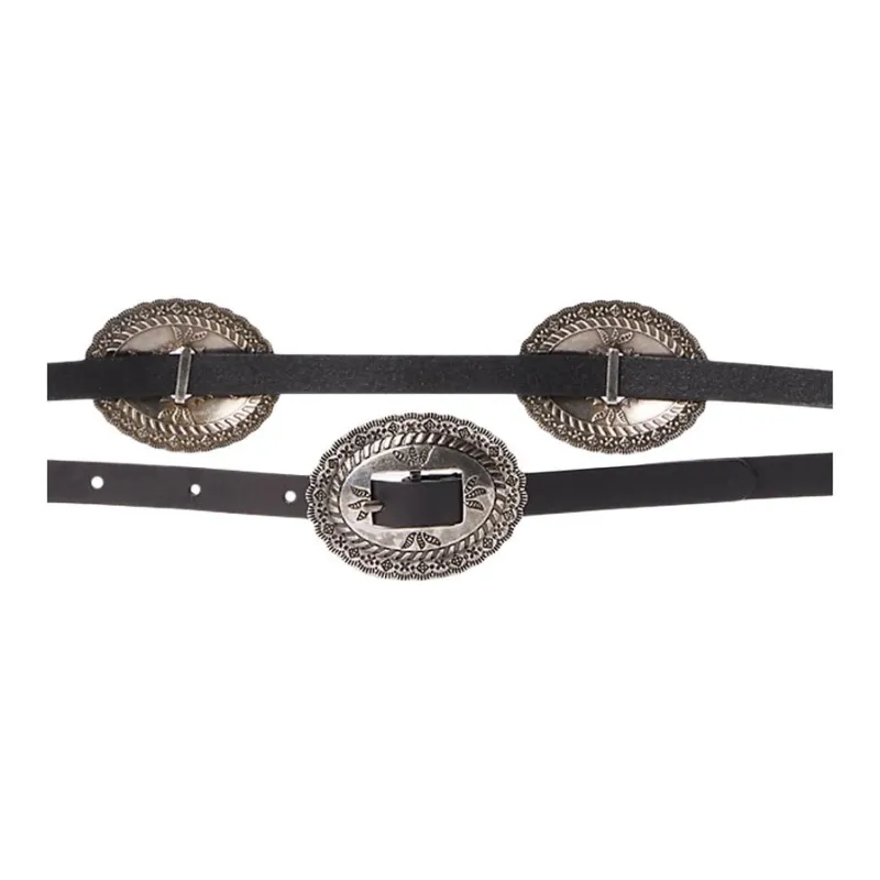 Polo Ralph Lauren Brogues Design Leather Belts Women's Black --2