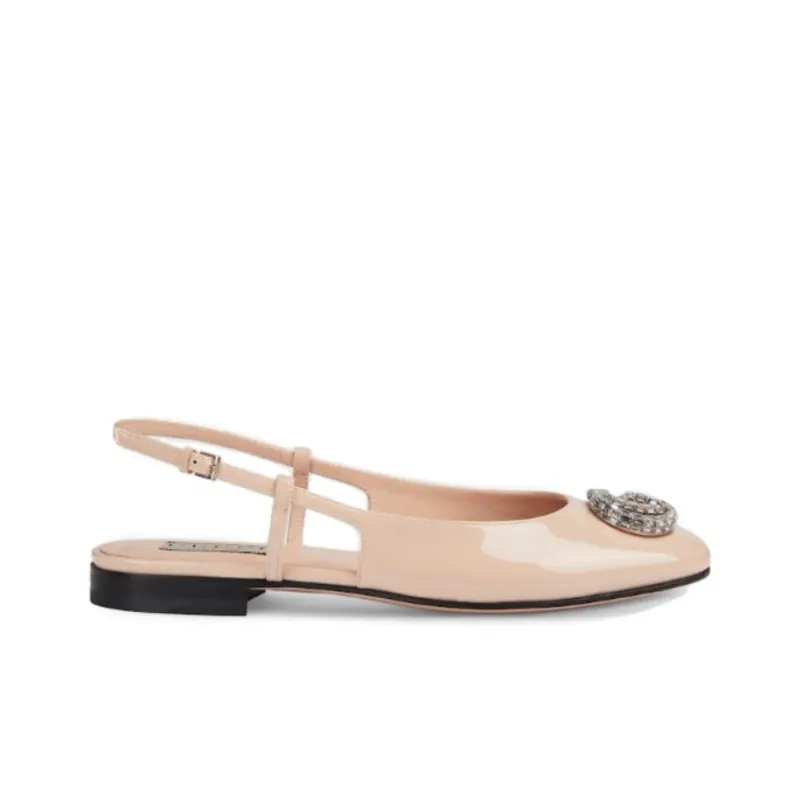 GUCCI Double G Patent Ballerina Shoes-1