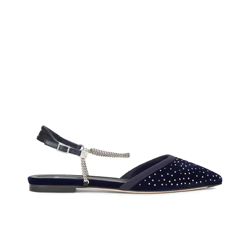 FENDI Colibri Lite Velvet Ballet Flats Women's-1
