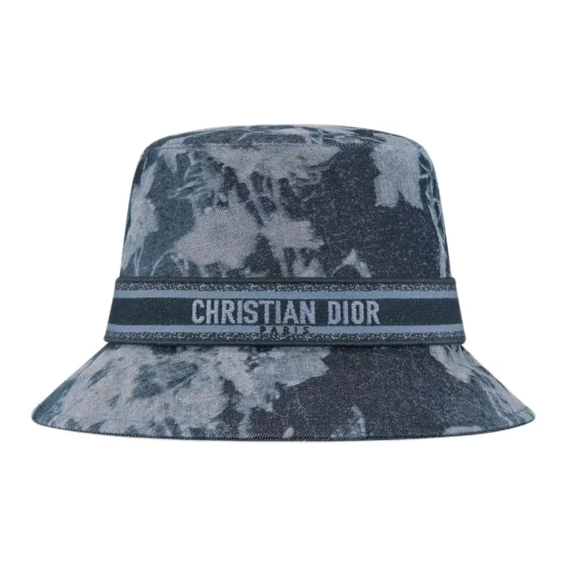 DIOR Cotton Bucket Hats Women's Dark Blue-0