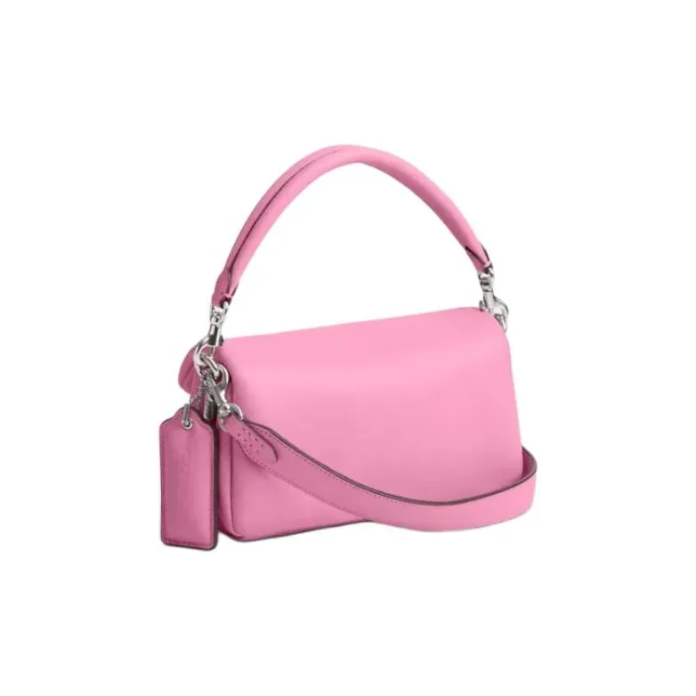 COACH Pillow Leather Portable Crossbody Bag Shoulder Bag Small Size Women's Bright Pink-1