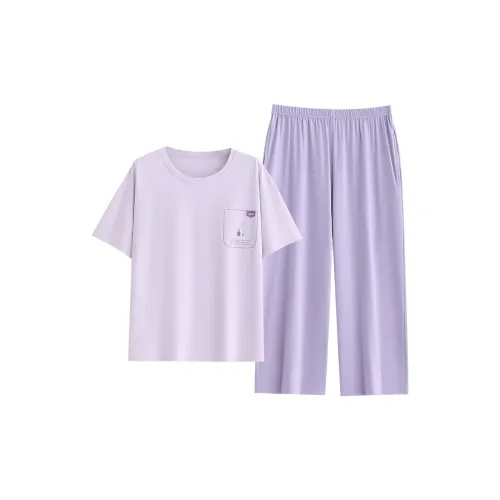Follow The United States Pajama Set Women's Light Purple